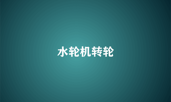 水轮机转轮
