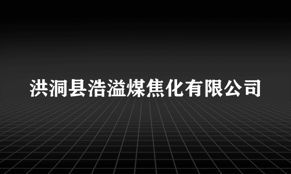 洪洞县浩溢煤焦化有限公司