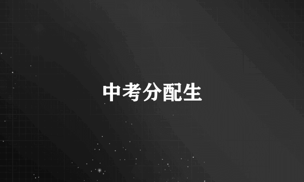 中考分配生