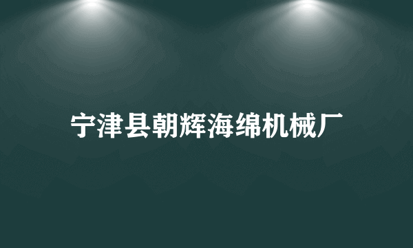 宁津县朝辉海绵机械厂