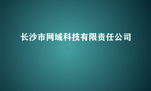 长沙市网域科技有限责任公司