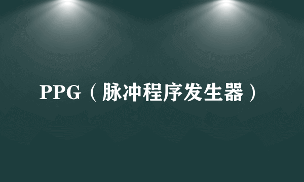 PPG（脉冲程序发生器）