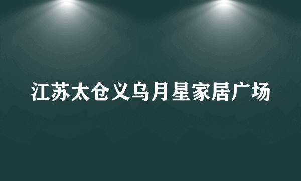 江苏太仓义乌月星家居广场
