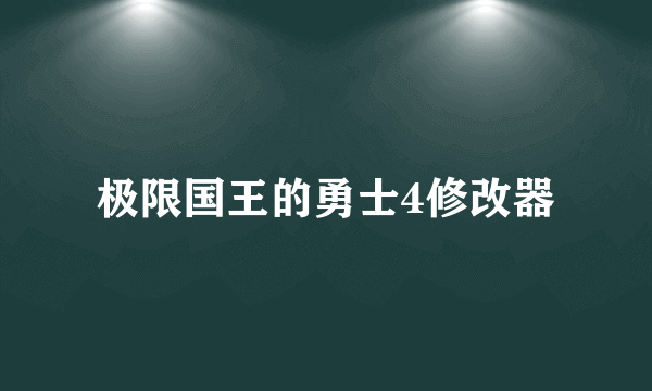 极限国王的勇士4修改器