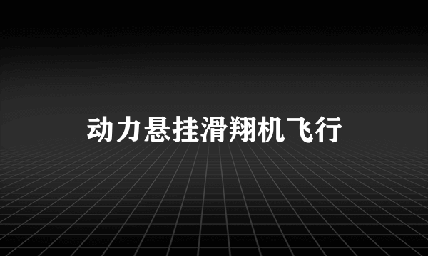 动力悬挂滑翔机飞行