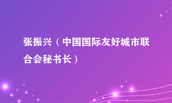 张振兴（中国国际友好城市联合会秘书长）