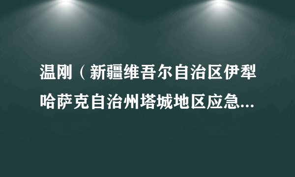 温刚（新疆维吾尔自治区伊犁哈萨克自治州塔城地区应急管理局党委副书记、局长）