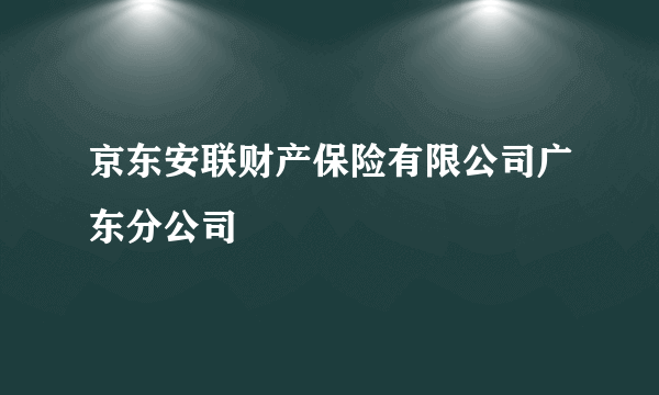 京东安联财产保险有限公司广东分公司