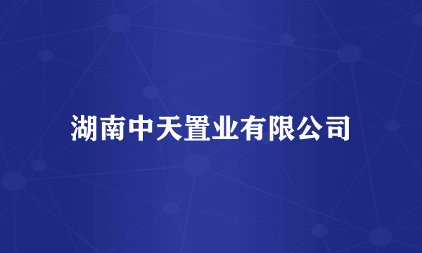 湖南中天置业有限公司
