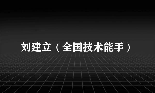 刘建立（全国技术能手）