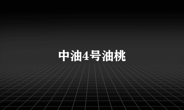 中油4号油桃