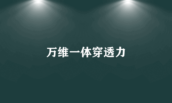 万维一体穿透力