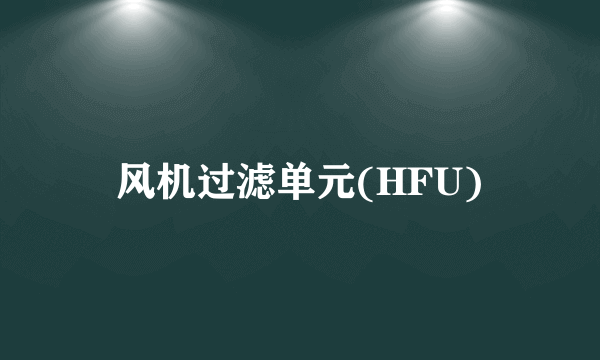 风机过滤单元(HFU)