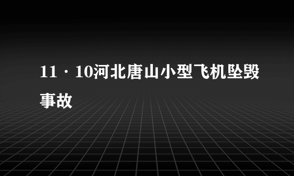 11·10河北唐山小型飞机坠毁事故