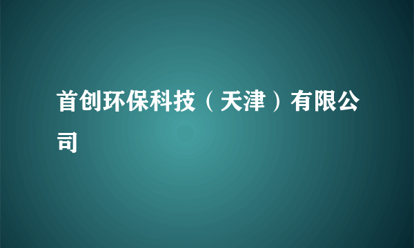 首创环保科技（天津）有限公司