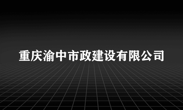 重庆渝中市政建设有限公司