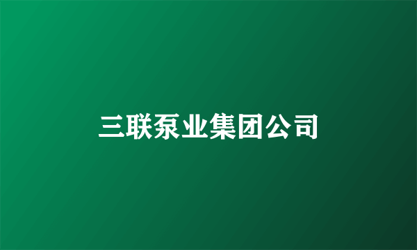 三联泵业集团公司