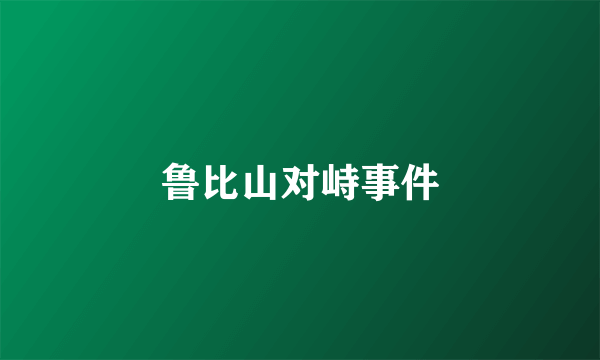 鲁比山对峙事件