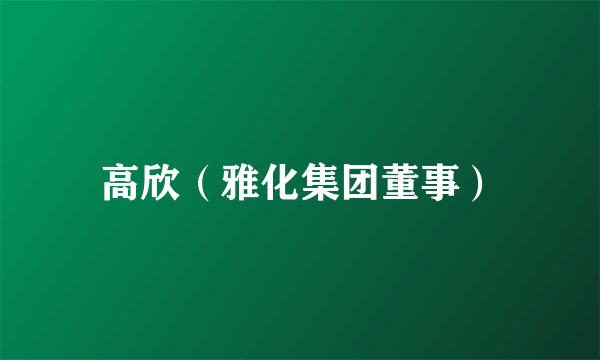 高欣（雅化集团董事）