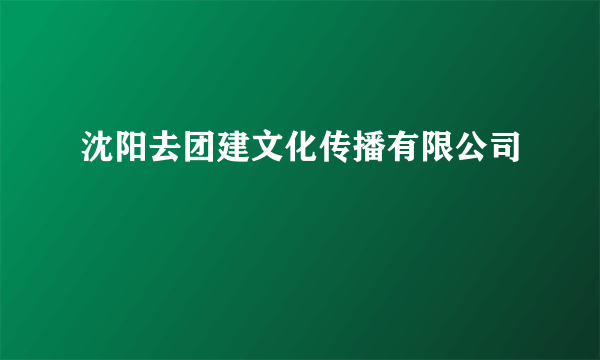 沈阳去团建文化传播有限公司