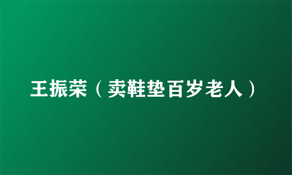 王振荣（卖鞋垫百岁老人）