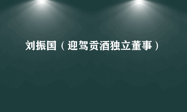 刘振国（迎驾贡酒独立董事）