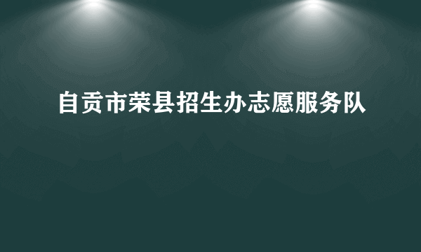 自贡市荣县招生办志愿服务队