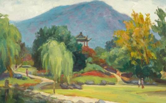 江南风景（1969年韩景生创作的一幅布面油画）