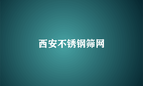西安不锈钢筛网