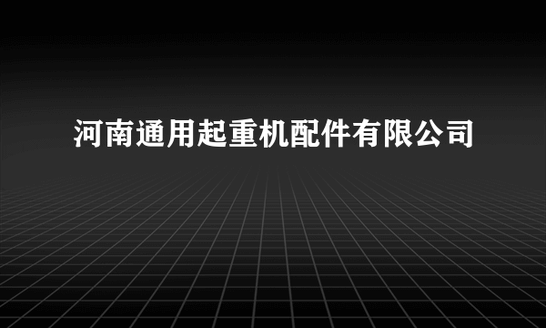 河南通用起重机配件有限公司