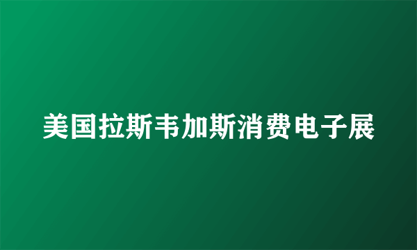 美国拉斯韦加斯消费电子展