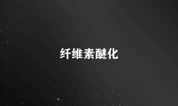 纤维素醚化