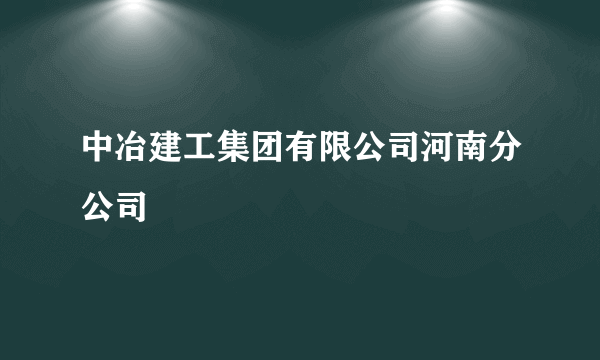中冶建工集团有限公司河南分公司