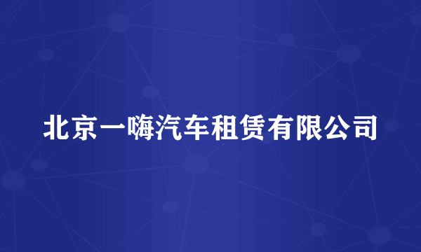 北京一嗨汽车租赁有限公司