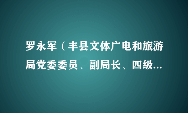 罗永军（丰县文体广电和旅游局党委委员、副局长、四级主任科员）