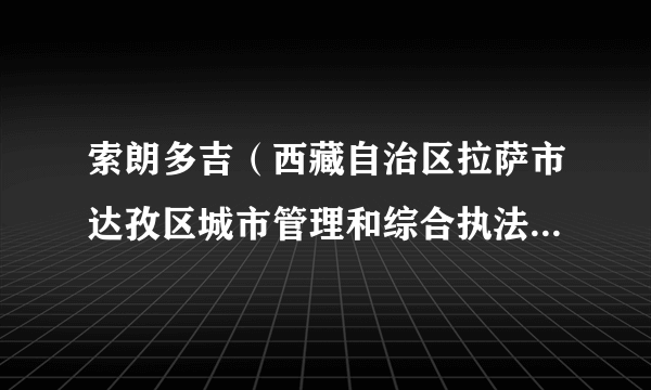 索朗多吉（西藏自治区拉萨市达孜区城市管理和综合执法局局长）