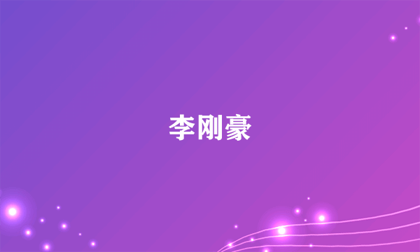 李刚豪