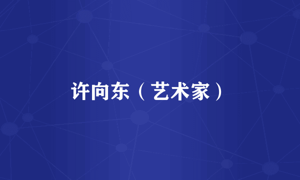 许向东（艺术家）