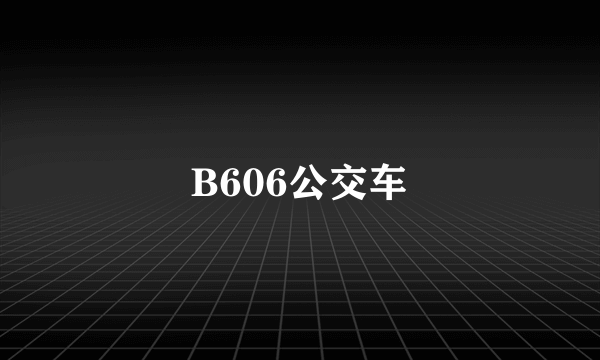 B606公交车