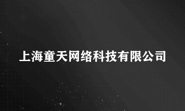 上海童天网络科技有限公司