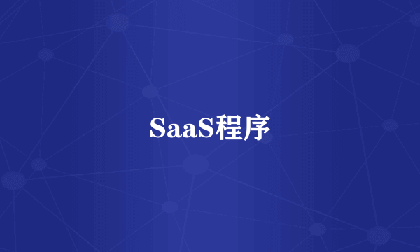 SaaS程序