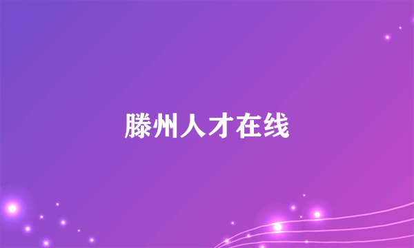 滕州人才在线