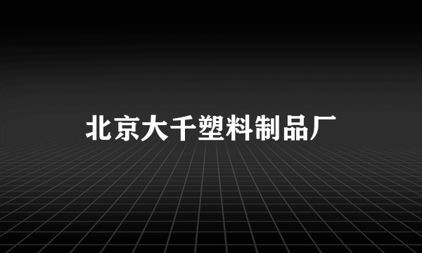 北京大千塑料制品厂