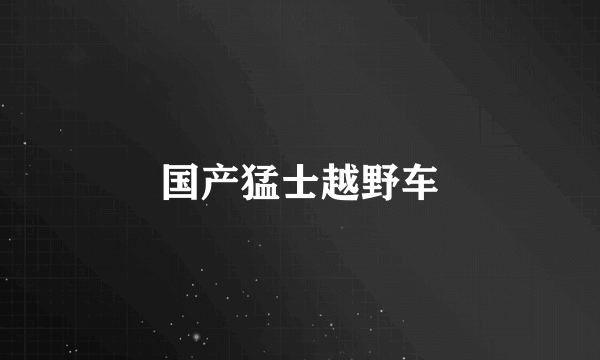 国产猛士越野车