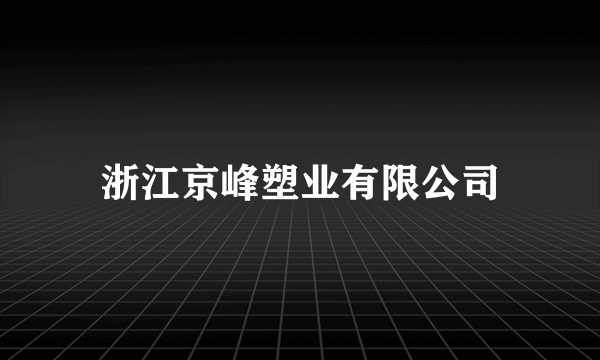 浙江京峰塑业有限公司