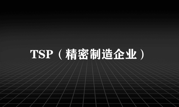 TSP（精密制造企业）