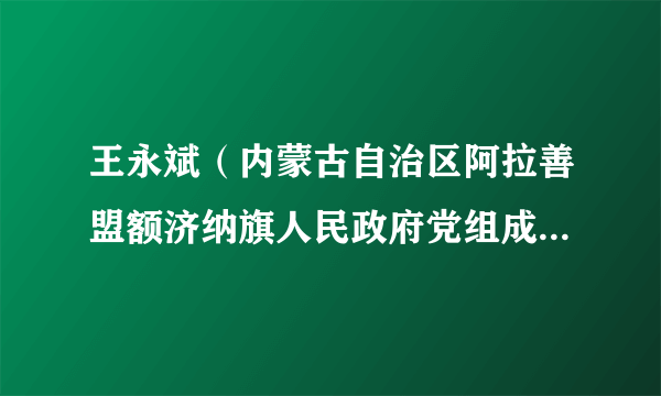 王永斌（内蒙古自治区阿拉善盟额济纳旗人民政府党组成员、副旗长）