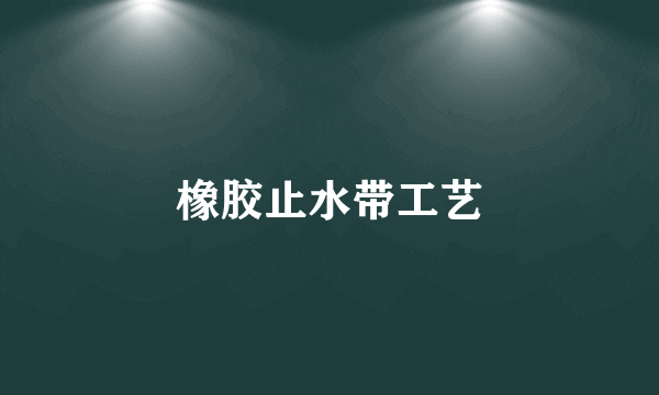 橡胶止水带工艺
