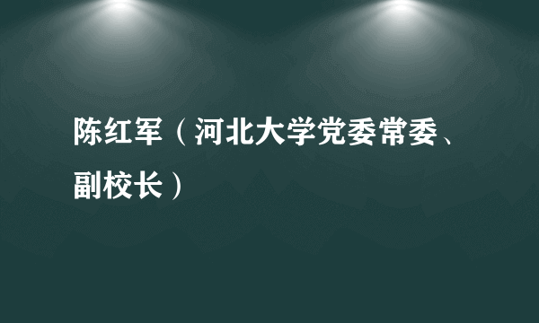 陈红军（河北大学党委常委、副校长）