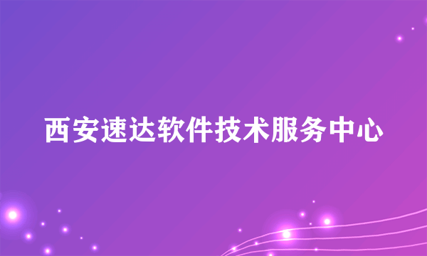 西安速达软件技术服务中心